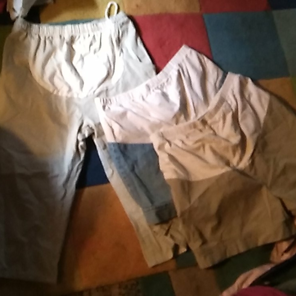 Maternity bundlepair of blue Jean shorts khaki sho
